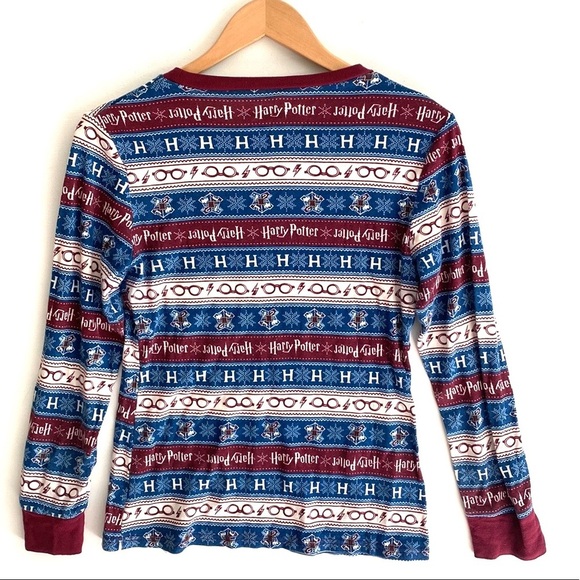 Harry Potter Print Long sleeve Thermal Top, Size M - Picture 5 of 5